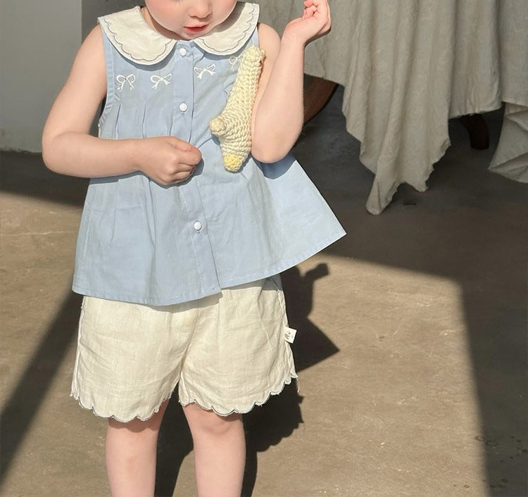 Girls' Summer Leopard Print Vest Sling Top - RAC26JP5516BATT
