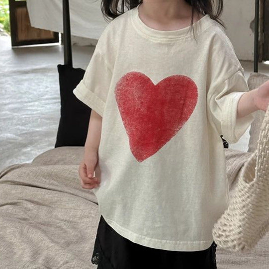 Boys and Girls Summer Short-Sleeved T-Shirt - RAC26JP5483BATT