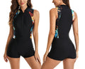 Women one-piece sleeveless vest surfing suit sunscreen ladies swimsuit diving suit swimsuit