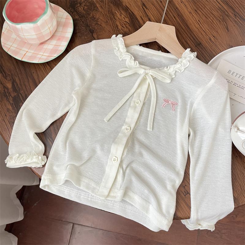 Girls Summer Lace Coat – Sweet Bow Lightweight Outerwear for Babies & Toddlers - RAC26JP5467BATT
