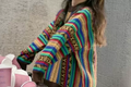 Retro Stripe Knit Pullover for Girls