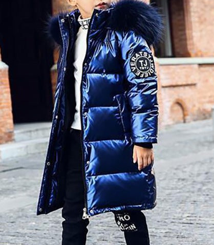 Children’s Winter Cotton-Padded Coat – Thickened Mid-Length Down Cotton Jacket - RAC25JP3251BOW