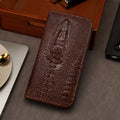 Men’s Long Wallet Retro Crocodile Pattern Clutch Bag – Single Zipper Fashion Wallet