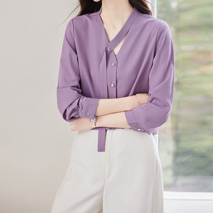 Women's Long Sleeve Shirt - New Season Spring & Autumn Design