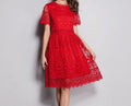 Original Hollow-Out Summer Dress – French-Inspired Chanel Style A-Line Office Skirt