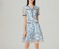 Printed Women's Summer Dress – New Style with French Niche Lace Detailing