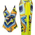 Printed One-Piece Plus Size Swimsuit – Comfortable Beach & Pool Style