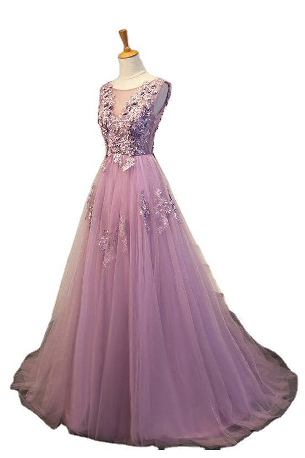Women Sleeveless Style Flower Decorated Bust Thin Long Skirt Fabulous Evening Party Dress
