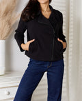 Women's Culture Code Full Size Zip-Up Jacket with Pockets