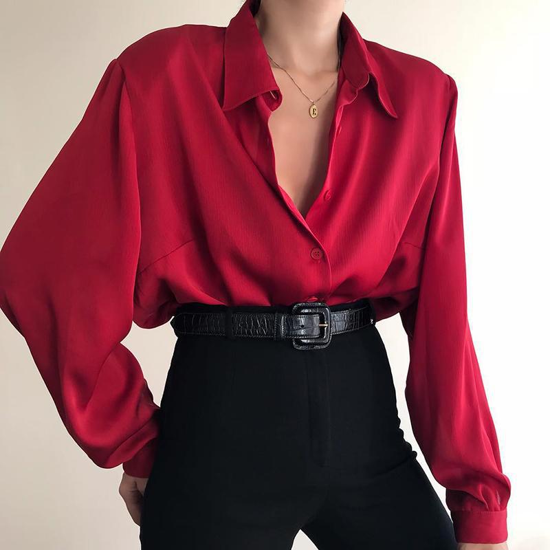Women's Loose Fit Solid Color Intellectual Elegant Unique Top