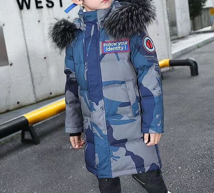 Winter New Style Boys’ Mid-/Long-Length Camouflage Cotton-Padded Coat - RAC25JP3246BOW