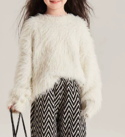 Girls Cozy Knit Pullover Sweater
