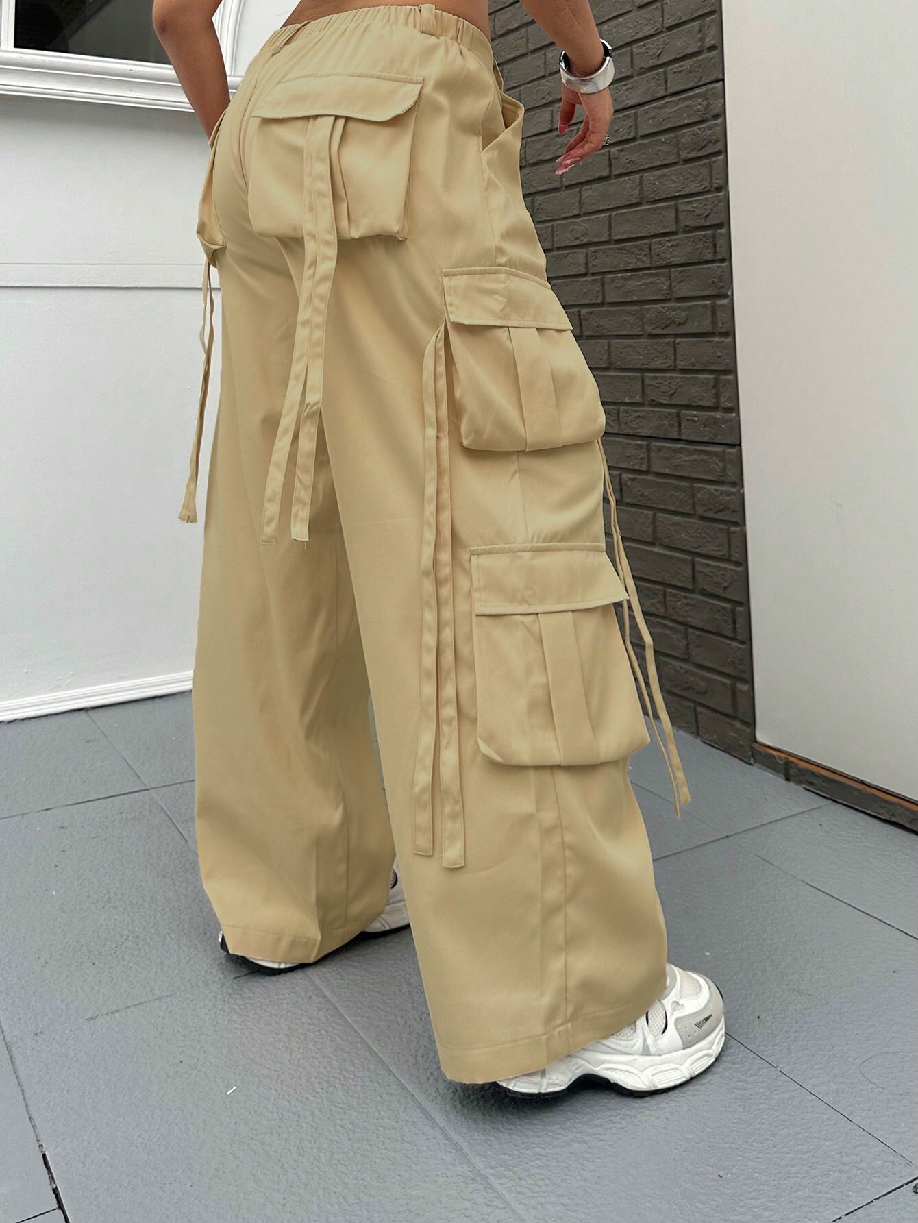 Plus Size Women’s Spring/Summer Workwear Casual Wide‑Leg Trousers – Street Personality, High‑Waist Pleated Wide‑Leg Pants