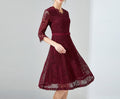 New Spring/Summer Plus Size Lace Dress – Eyelash Design, Slimming French Style, Elegant & Comfortable