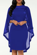 Women Thin Mesh Solid Colored Knee Length Wonderful Party Dress