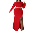 Chic Waist-Baring Slit Dress for Women – Elegant & Alluring Evening Wear