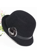 Women Cute Hairball Decoration Cold Protection Beret Hat