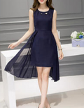 Women Sleeveless Chiffon Cocktail Dress