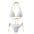 New Solid Color Strap Split Bikini Swimsuit for Women