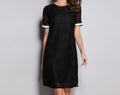 Loose A-Line Black Dress – Summer Casual Color-Blocked Stretch Dress