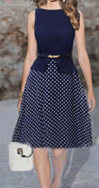 Women Polka Dot Bottom Dress