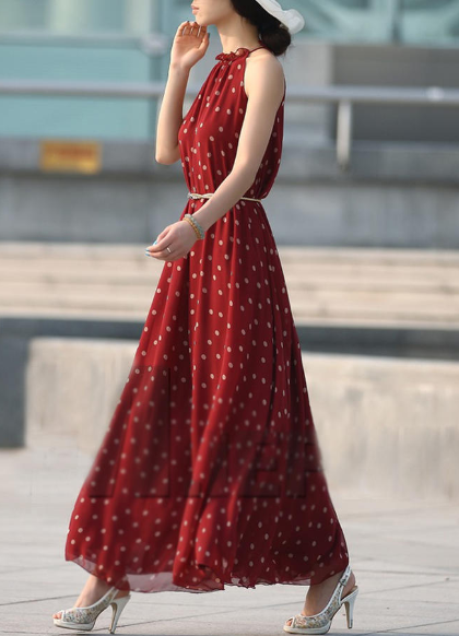 Long Sleeve Polka Dot Sheer Midi Dress