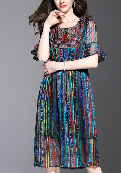 Graceful Printed Sheath Dress For Women