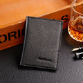 Genuine First-Layer Cowhide Leather Driver’s License Wallet – Men’s Vertical Motor Vehicle Card Holder Case