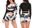 Two-Piece Long-Sleeve Surfing Suit – UV Protection Swimwear Set for Surfing, Diving, Hot Springs & Beach Activities