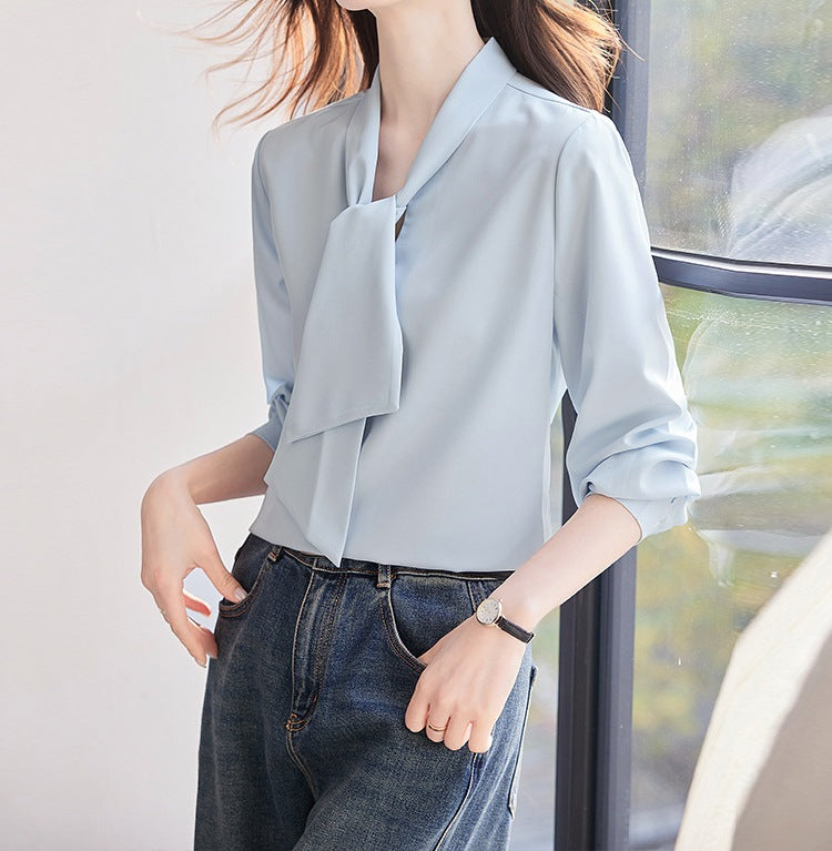 Women's Western Style Workplace Top - Long Sleeve Spring & Autumn Office Shirt