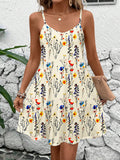 Women's Summer Printed Casual Midi Dress Lightweight Short Sleeve Everyday Comfort Dress