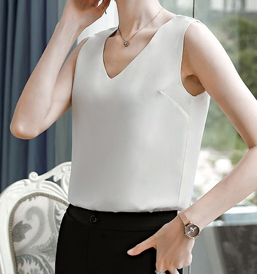 Women's Spring & Summer Sleeveless Professional Outerwear Top - Lightweight Office Layering Vest