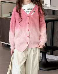 Gradient Knit Cardigan for Girls