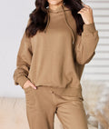 RISEN Drawstring Drop Shoulder Long Sleeve Hoodie