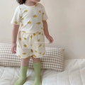 Baby Floral Short-Sleeved Pajama Set – Lightweight Air-Condition Comfort Sleepwear - RAC26JP5384BATS