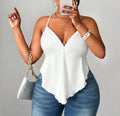 Plus Size Women’s Summer Camisole Vest – Backless Sleeveless Top, New Stylish Casual Summer Design