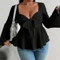 2025 New Large Size Women's Pure Desire Royal Sister V-Neck T-shirt Autumn and Winter