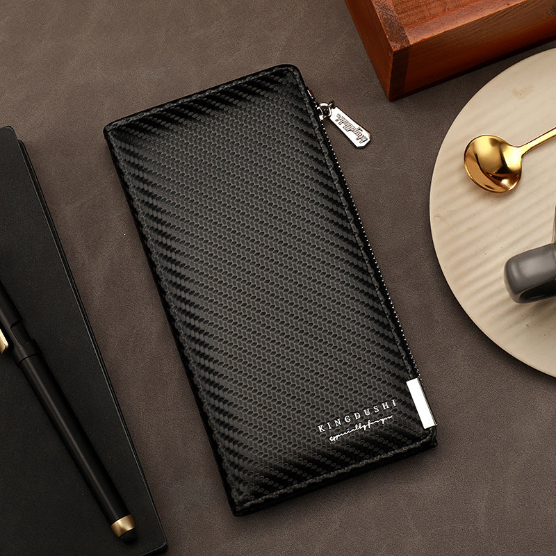 Men’s Long Wallet & Suit Bag Combo – Two-In-One Zipper Wallet with Multi Card Slots and ID Holder