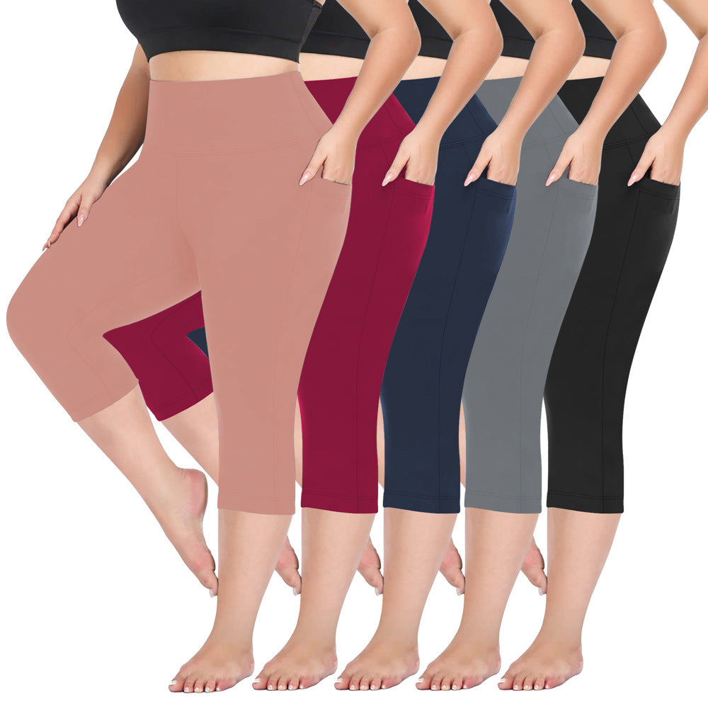 7/8 Slim Fit High-Waisted Women’s Yoga Pants – Lightweight Milk Silk Leggings, Summer Fitness & Casual Wear,
