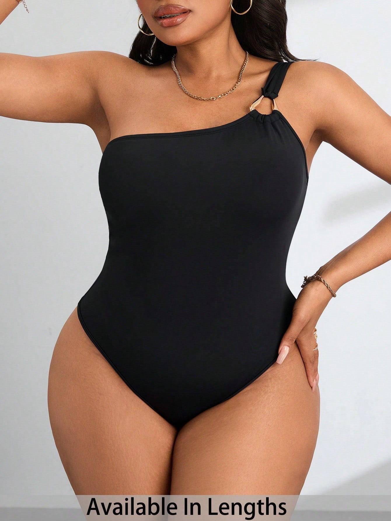 Plus Size Women’s One-Sided Suspender Bodysuit with Summer Sleeveless Design and Waist-Slimming Tapered Pants