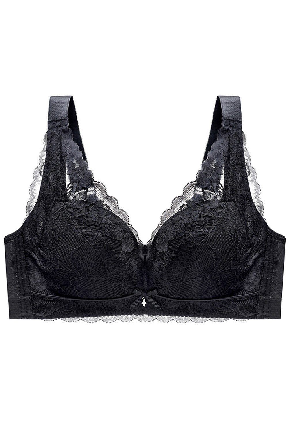 Women Plus Wirefree Push-Up Solid Purple Yoga Bra