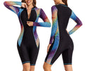Women stylish one-piece long-sleeved surfing suit female swimsuit sunscreen diving suit swimsuit