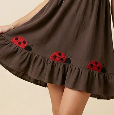Women's Solid Deep V-Neck Sleeveless Suspender Dress