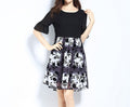 Elegant Summer Chiffon Floral A-Line Dress – Breathable, Casual, and Versatile Little Black Dress with Flowing Wide Skirt