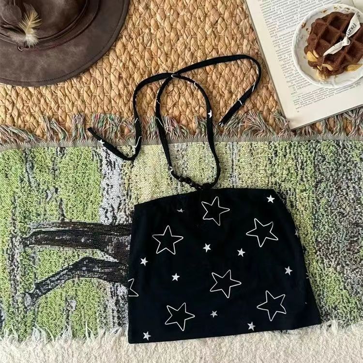Girls Summer Sling Vest Top – Baby Red Star Pattern Stylish Neck Outer Wear - RAC26JP5478BATT