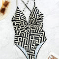 Backless Cross Strap Solid Color Slim Women's Bikini Swimwear