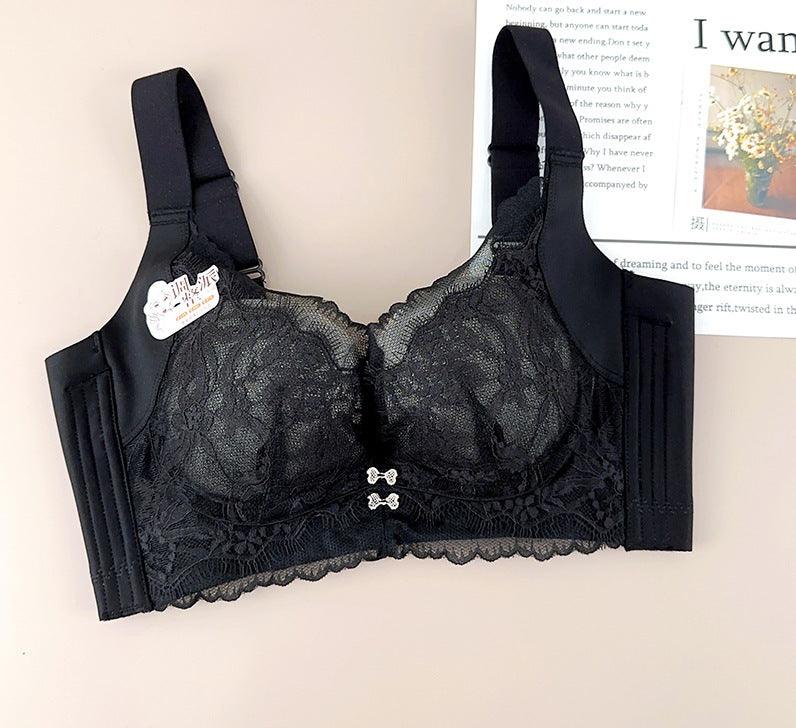 “New Style Wireless Lace Bra for Small Bust – Medium Thickness, Upper Breast Lift, Adjustable Fit