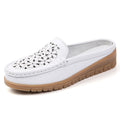 Women's Summer Wedge Heel Hollow Toe Slip-On Sandals - Soft Sole Casual Comfort Slippers