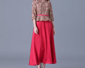 Elegant Red Embroidered Evening Dress for Middle-Aged and Elderly Women – Mother of the Bride/Groom Wedding Banquet Gown