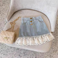 TIGirls’ Summer Lace Denim Skirt – Baby Stylish Fashionable Casual Wear - RAC26JP5438BATDAS